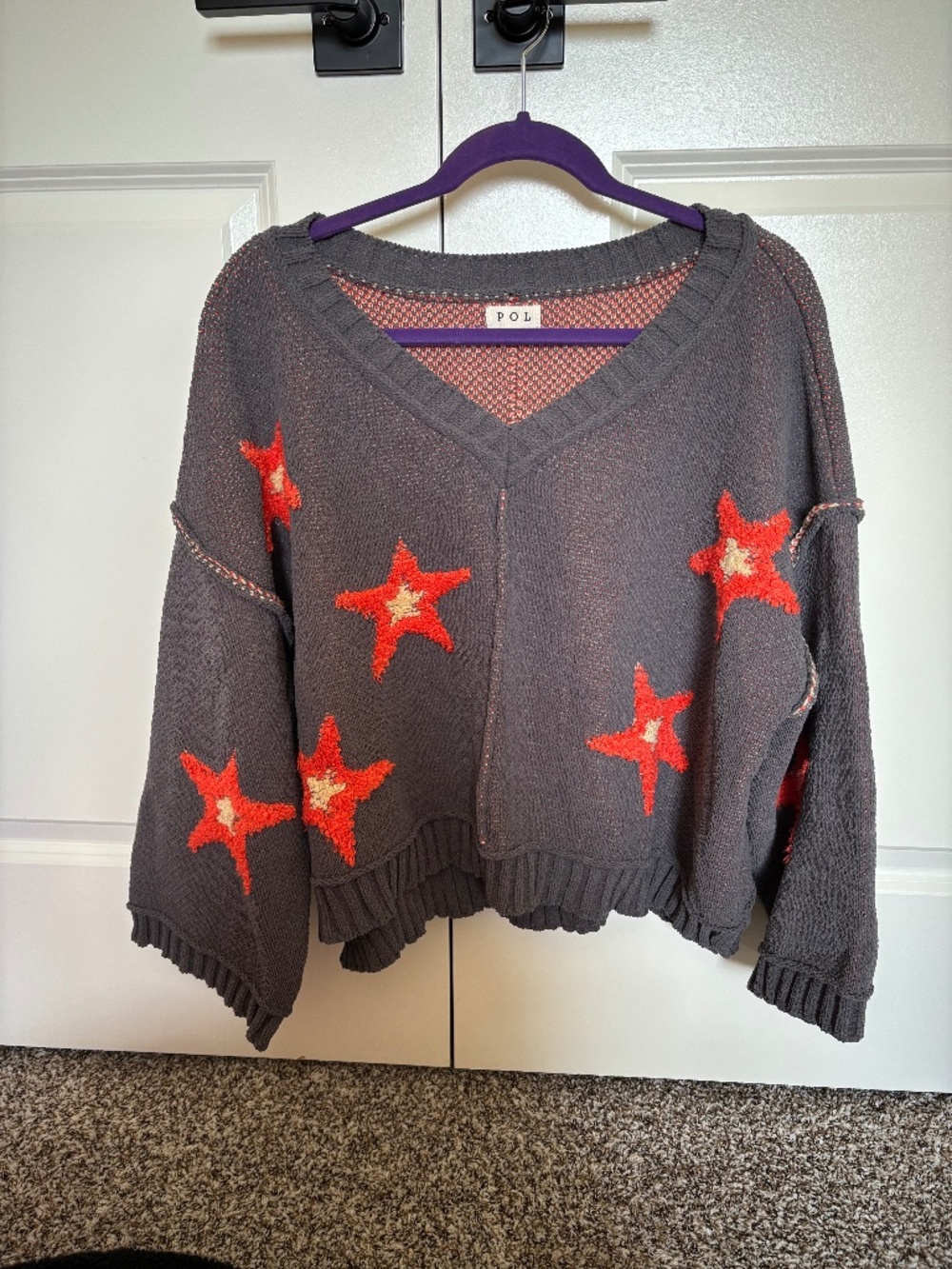 POL Oversized Star Sweater